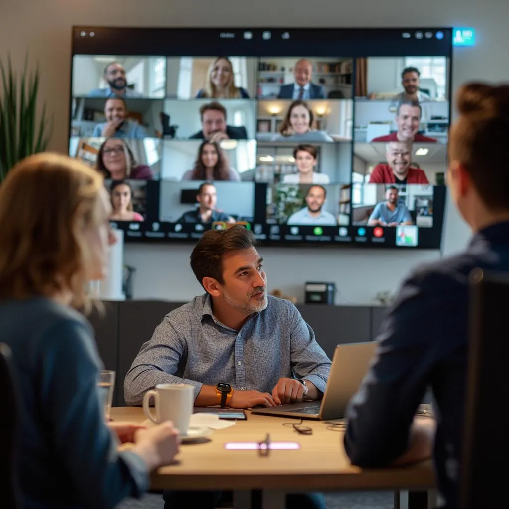 Reunión virtual con cliente internacional